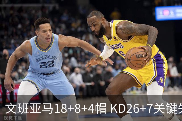文班亚马18+8+4帽 KD26+7关键失误太阳遭逆转